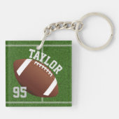 Personaliseer spelernaam en het Football van het A Sleutelhanger (Achterkant)
