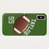 Personaliseer spelersnaam en -nummer voetbal Case-Mate iPhone case (Achterkant (horizontaal))