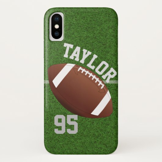 Personaliseer spelersnaam en -nummer voetbal Case-Mate iPhone case (Achterkant)