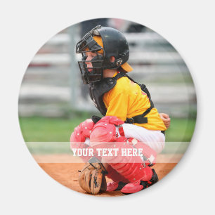 Personaliseer sport foto speld magneet