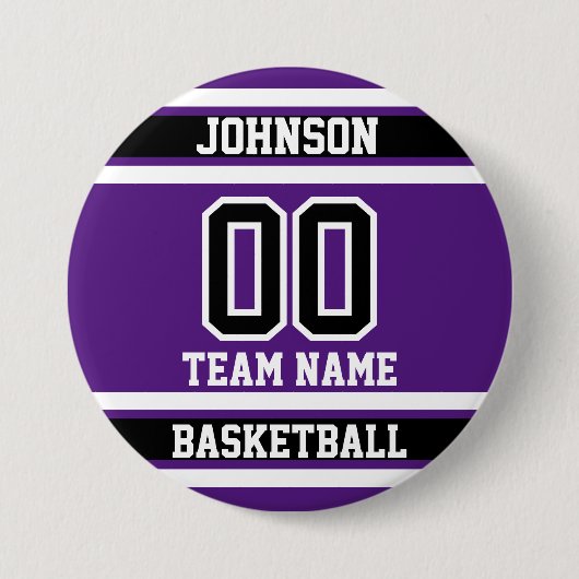 Personaliseer sport - Paarse - 100%  Ronde Button 7,6 Cm (Voorkant)