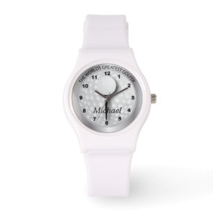 Personaliseer sportieve golfer horloge