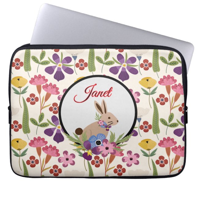 Personaliseer Spring Fling Laptop Sleeve (Voorkant)