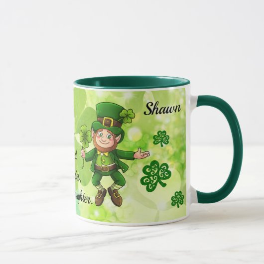 Personaliseer St. Patrick's Day Leprechaun Coffee Mok (Rechts)