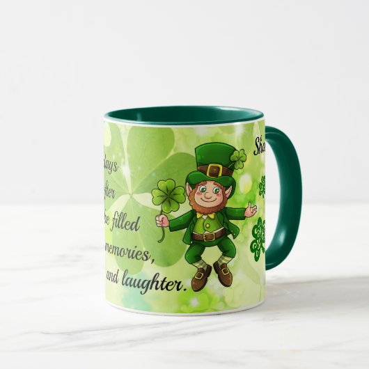 Personaliseer St. Patrick's Day Leprechaun Coffee Mok (Voorkant rechts)