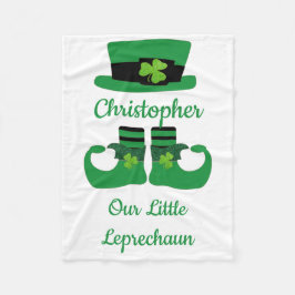 Personaliseer St. Patrick's Ierse Groene Leprechau Fleece Deken
