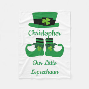 Personaliseer St. Patrick's Ierse Groene Leprechau Fleece Deken