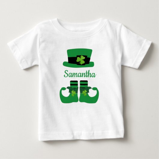 Personaliseer St. Patrick's Leprechaun Groen Zwart (Voorkant)