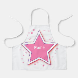 Personaliseer STAR Roze Kinder Kunsten Ambachten Schort