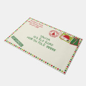 Personaliseer Stippen Santa Letter Christmas Deurmat (Schuin)