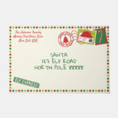 Personaliseer Stippen Santa Letter Christmas Deurmat (Voorkant)