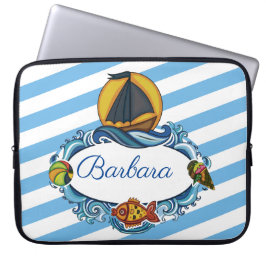 Personaliseer Summer Fun Electronics Bag Laptop Sleeve