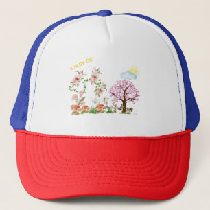 Personaliseer Sunny Lillies Eekhoorns spelen Trucker Pet