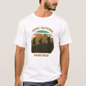 Personaliseer Sunset Mountain-wandelgroep T-shirt (Voorkant)