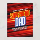 Personaliseer SuperHero Papa Briefkaart (Voorkant)