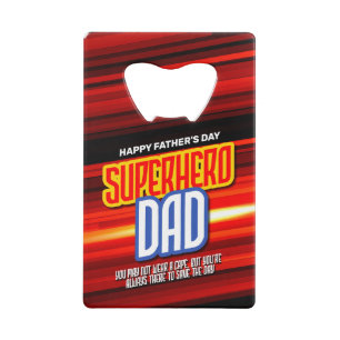 Personaliseer SuperHero Papa Creditkaart Flessenopener