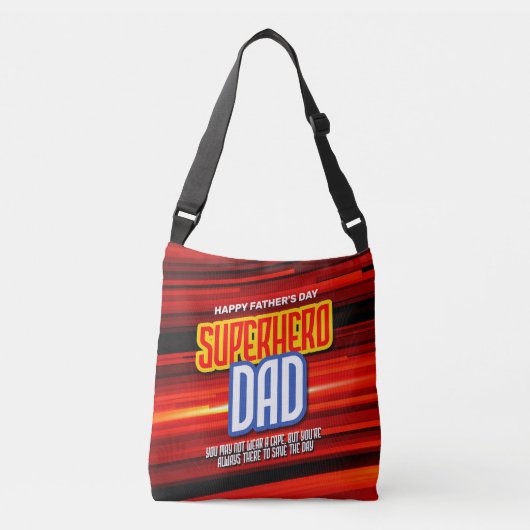 Personaliseer SuperHero Papa Crossbody Tas (Voorkant)