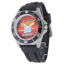 Personaliseer SuperHero Papa Horloge