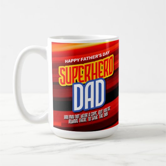 Personaliseer SuperHero Papa Koffiemok (Links)