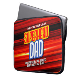 Personaliseer SuperHero Papa Laptop Sleeve