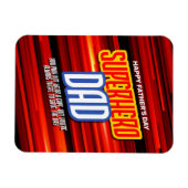 Personaliseer SuperHero Papa Magneet (Horizontaal)