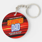 Personaliseer SuperHero Papa Sleutelhanger (Achterkant)
