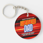Personaliseer SuperHero Papa Sleutelhanger (Voorkant)