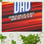 Personaliseer SuperHero Papa Theedoek (Gevouwen)