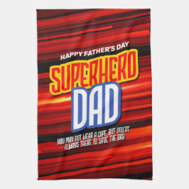 Personaliseer SuperHero Papa Theedoek