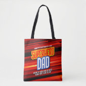 Personaliseer SuperHero Papa Tote Bag (Voorkant)