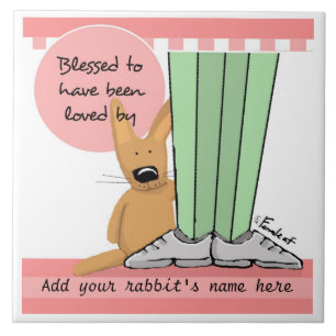Personaliseer Sweet Bunny Memorial Tegeltje