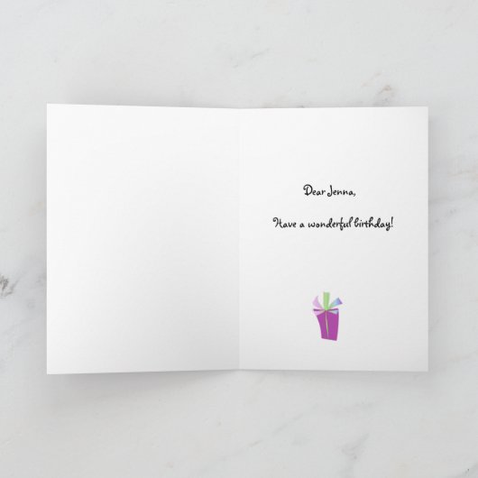 Personaliseer Sweet Surprises Verjaardag Kaart (Binnen)