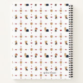 Personaliseer Sweet Yorkies Bogen en Harten Custom Notitieboek (Achterkant)