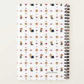 Personaliseer Sweet Yorkies Bows Hearts Custom Sma Notitieboek (Achterkant)