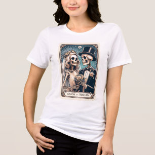 Personaliseer Tarot Theme Wedding Passen getrouwd Tri-Blend Shirt