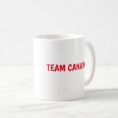 Personaliseer Team Canada Vrouw Cartoon Fan Koffiemok (Voorkant rechts)