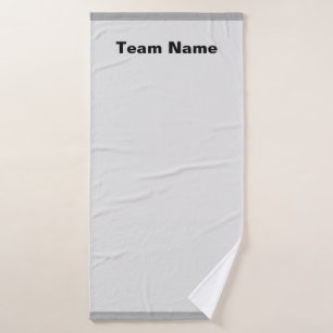 Personaliseer teamnaam Bleek Grey Badhanddoek