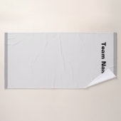 Personaliseer teamnaam Bleek Grey Badhanddoek (Badhanddoek)