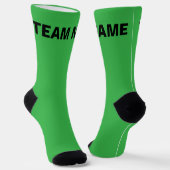 Personaliseer TEAMNAAM Bright Green Sokken (Gebogen)