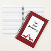 Personaliseer teckel hart rood spiraal Notitieboek (Binnen)