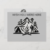 Personaliseer Tekst Camping Reizen Briefkaart (Voorkant / Achterkant)