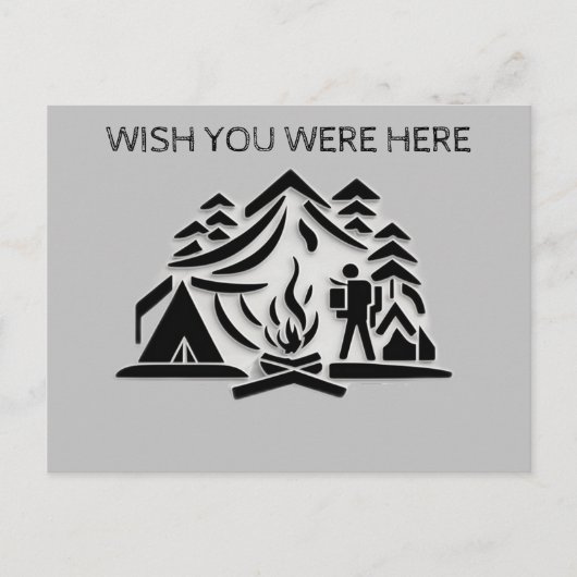 Personaliseer Tekst Camping Reizen Briefkaart (Voorkant)