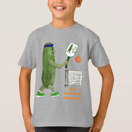 Personaliseer tekst grappige Pickle-speler T-shirt