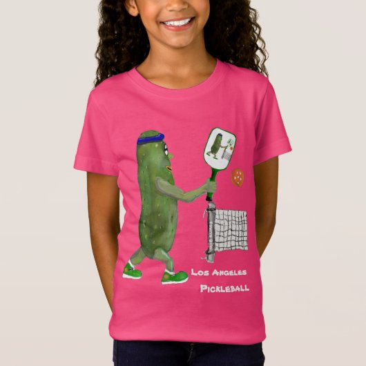 Personaliseer tekst grappige Pickle-speler T-shirt (Voorkant)