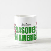 Personaliseer tekst, moderne Basken in Amerika log Koffiemok (Center)