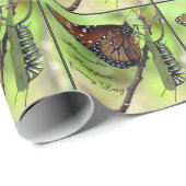 Personaliseer Tekst op deze Vlinder / Caterpillar Cadeaupapier (Rol Hoek)