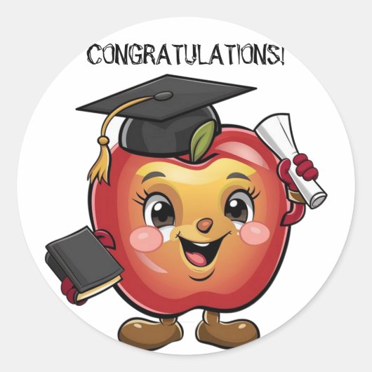 Personaliseer Tekst wijzigen in Naam apple afstude Ronde Sticker (Voorkant)