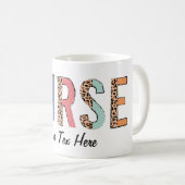 Personaliseer tekstverpleegster koffiemok (Voorkant rechts)