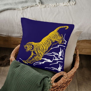 Personaliseer Tiger Print Safari Wildlife Cat Desi Kussen
