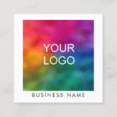 Personaliseer toevoegen Upload Uw Logo Bedrijfs va Vierkante Visitekaartje (Voorkant)